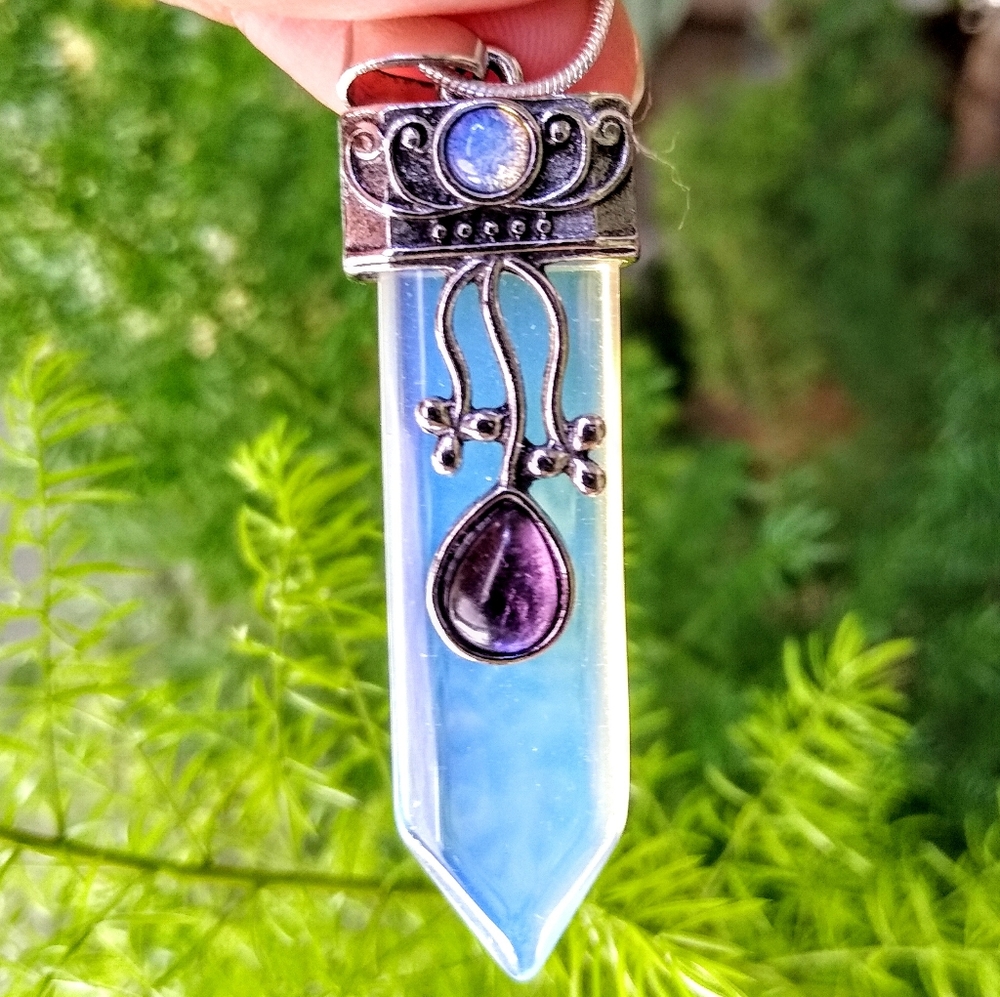 🔮OPALITE SWORD PENDANT NECKLACE